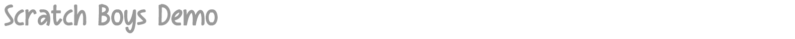 Scratch Boys font preview
